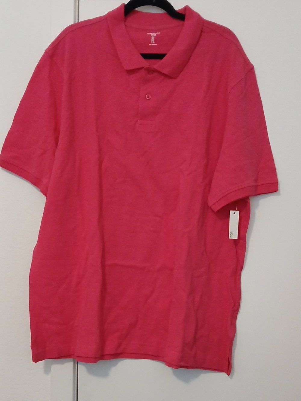 Mens Classic Pink Polo Shirt - Lightweight Short Sleeve